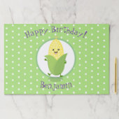 かわいい幸せかわいいコーンcob漫画イラストレーション ペーパーパッド (インサイチュ)