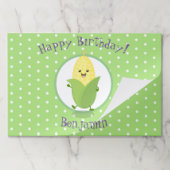 かわいい幸せかわいいコーンcob漫画イラストレーション ペーパーパッド (折り畳み)