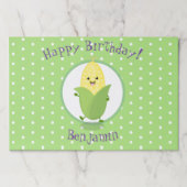 かわいい幸せかわいいコーンcob漫画イラストレーション ペーパーパッド (正面)