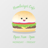 かわいい幸せかわいいハンバーグ ウィンドウサイン (シート)