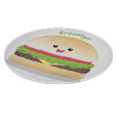 かわいい幸せかわいいハンバーグ カッティングボード (角)