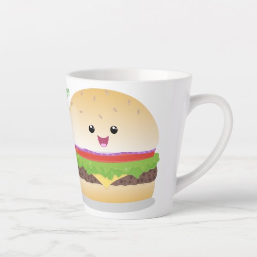かわいい幸せかわいいハンバーグ カフェラテマグ (右)
