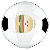 かわいい幸せかわいいハンバーグ サッカーボール (回転)