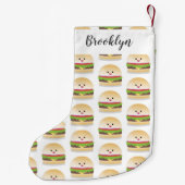 かわいい幸せかわいいハンバーグ スモールクリスマスストッキング (裏面)