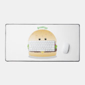 かわいい幸せかわいいハンバーグ デスクマット (キーボード&マウス)