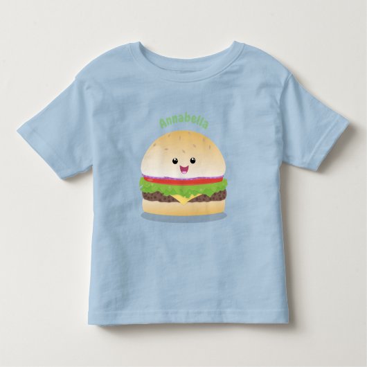 かわいい幸せかわいいハンバーグ トドラーTシャツ (正面)