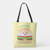 かわいい幸せかわいいハンバーグ トートバッグ (裏面)