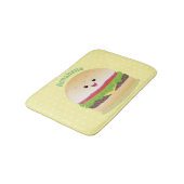 かわいい幸せかわいいハンバーグ バスマット (アングル)