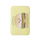 かわいい幸せかわいいハンバーグ バスマット (正面縦)