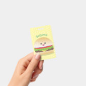 かわいい幸せかわいいハンバーグ バッジ (手持ち)