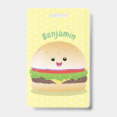 かわいい幸せかわいいハンバーグ バッジ (裏面)