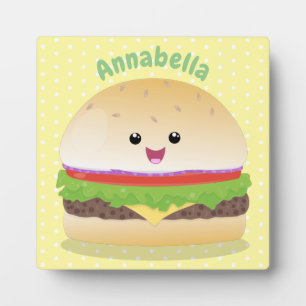 かわいい幸せかわいいハンバーグ フォトプラーク
