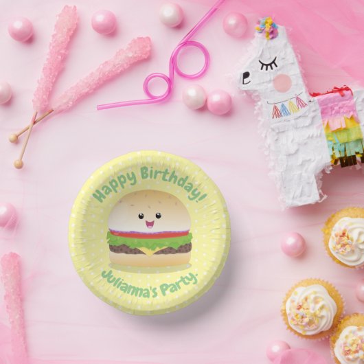 かわいい幸せかわいいハンバーグ ペーパーボウル (パーティー)