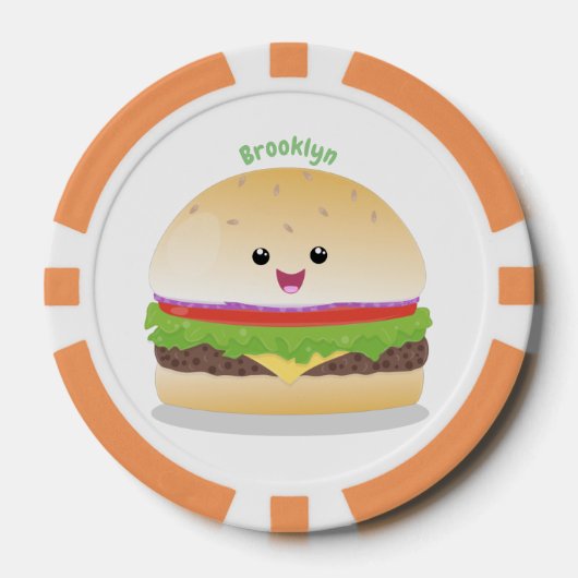 かわいい幸せかわいいハンバーグ ポーカーチップ (正面)
