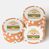 かわいい幸せかわいいハンバーグ ポーカーチップ (積み重ね)
