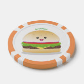 かわいい幸せかわいいハンバーグ ポーカーチップ (シングル)