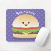 かわいい幸せかわいいハンバーグ マウスパッド (マウス)