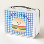 かわいい幸せかわいいハンバーグ メタルランチボックス (裏面)