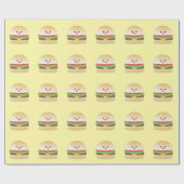 かわいい幸せかわいいハンバーグ ラッピングペーパー (フラット)
