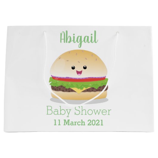 かわいい幸せかわいいハンバーグ ラージペーパーバッグ (正面)