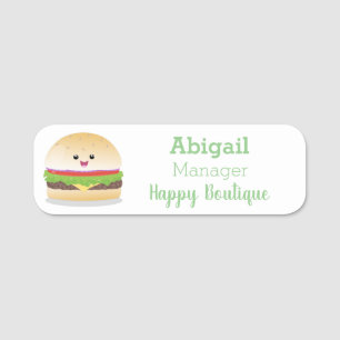 かわいい幸せかわいいハンバーグ 名札