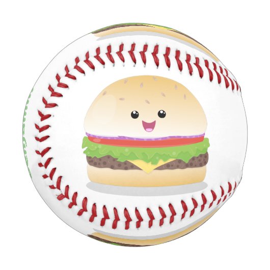 かわいい幸せかわいいハンバーグ 野球ボール (正面左)