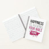 かわいい幸せが爪、 ネイルを ノートブック (内部)