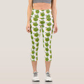 かわいい幸せそうなスイカの漫画 カプリレギンス (正面)