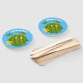 かわいい幸せそうなスイカの漫画 ハンドファン (組立なし)