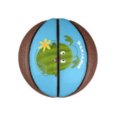 かわいい幸せそうなスイカの漫画 ミニバスケットボール (縦)