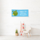 かわいい幸せそうなスイカの漫画 横断幕 (インサイチュ)