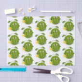 かわいい幸せそうなスイカの漫画 薄葉紙 (クラフト)