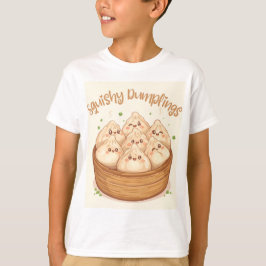 かわいい幸せなお団子キッズ Tシャツ