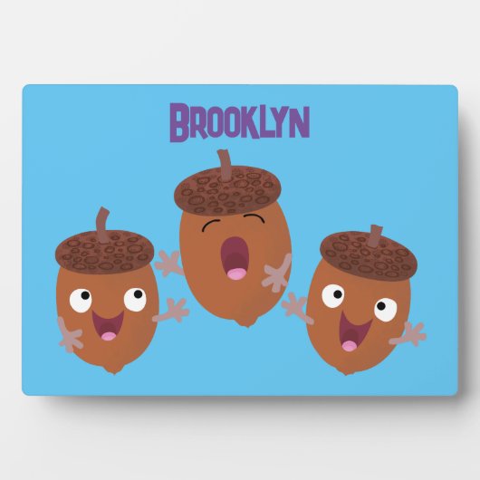 かわいい幸せなどんぐりが歌う子供向けアニメ フォトプラーク (正面)