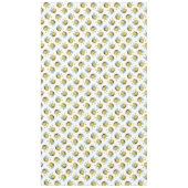 かわいい幸せなのまわりにパターン白 テーブルクロス (正面)