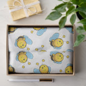 かわいい幸せなのまわりにパターン白 薄葉紙 (ギフト)