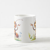 かわいい幸せなアリ漫画コーヒーマグ コーヒーマグカップ (中央)