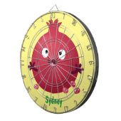 かわいい幸せなイクラの果物の漫画 ダーツボード (正面右)