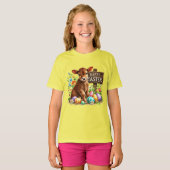 かわいい幸せなイースターカウ Tシャツ (正面フル)