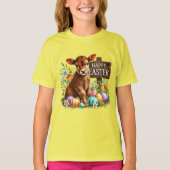 かわいい幸せなイースターカウ Tシャツ (正面)