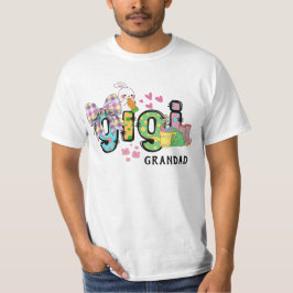 かわいい幸せなイースター・バニー ギジ おじいちゃんへのギフト Tシャツ