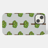 かわいい幸せなウインクのりんごの木 iPhoneケース (裏面横)