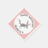 かわいい幸せなオーストラリアのビルビーパーソナライズされた誕生日 スタンダードカクテルナプキン (角)