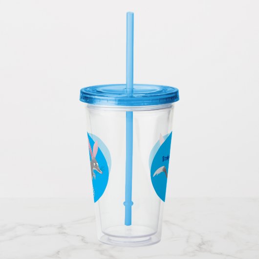 かわいい幸せなオーストラリアのビルビー漫画 アクリルタンブラー (右)