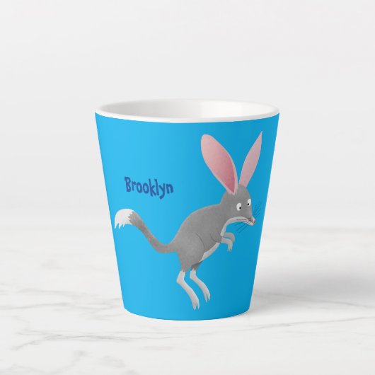 かわいい幸せなオーストラリアのビルビー漫画 カフェラテマグ (正面)