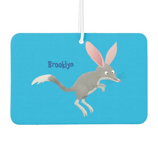 かわいい幸せなオーストラリアのビルビー漫画 カーエアーフレッシュナー (正面)