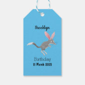 かわいい幸せなオーストラリアのビルビー漫画 ギフトタグ (裏面)