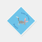 かわいい幸せなオーストラリアのビルビー漫画 スタンダードカクテルナプキン (角)