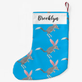 かわいい幸せなオーストラリアのビルビー漫画 スモールクリスマスストッキング (裏面)