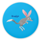 かわいい幸せなオーストラリアのビルビー漫画 セラミックノブ (正面)